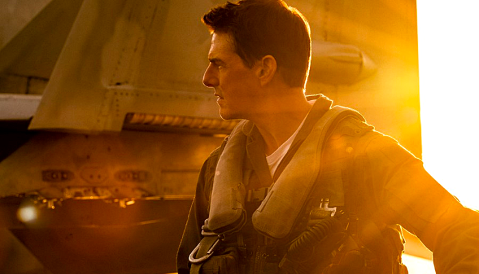 Image of actor Tom Cruise as Maverick in the new Top Gun film