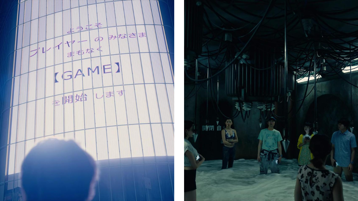 Alice in Borderland snapshot from series on Netflix - two images from the TV show