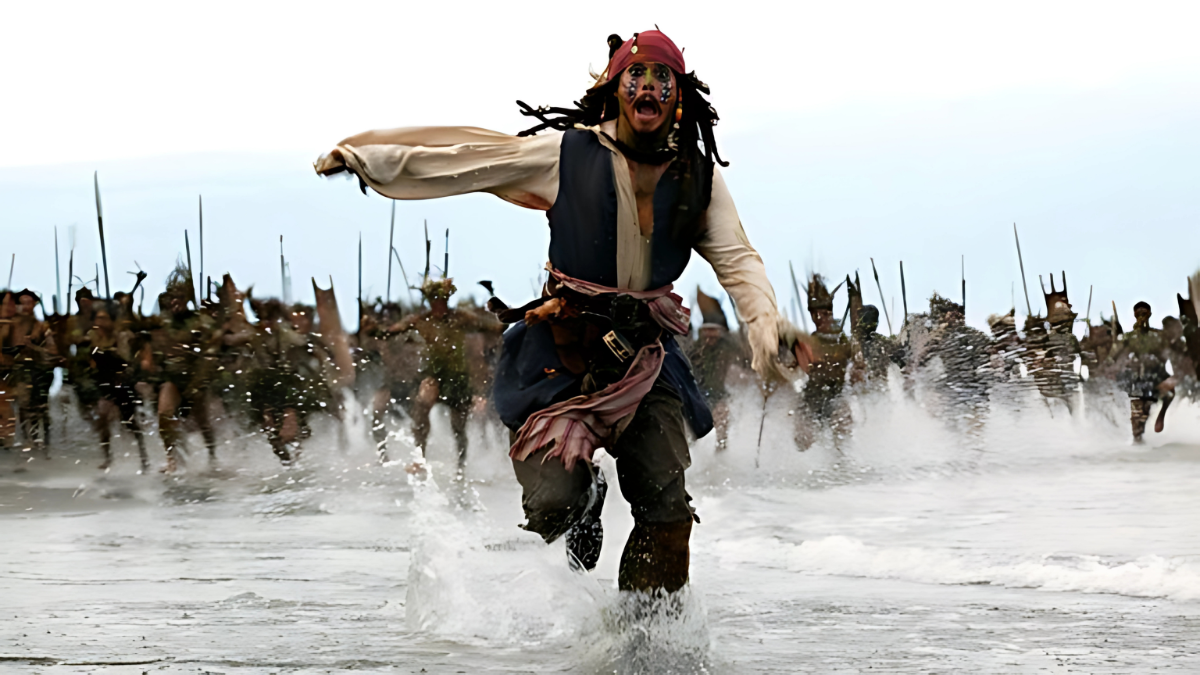 Pirates of the Caribbean - Jack Sparrow running away