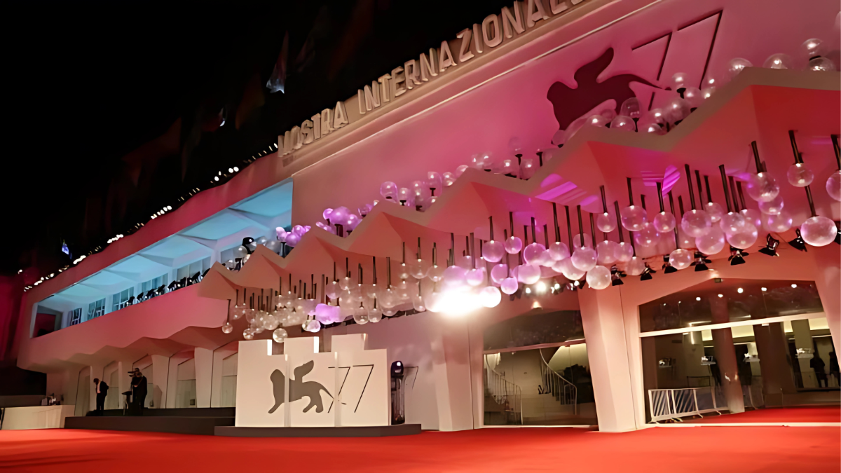 Image of the entrance to the Venice International Film Festival