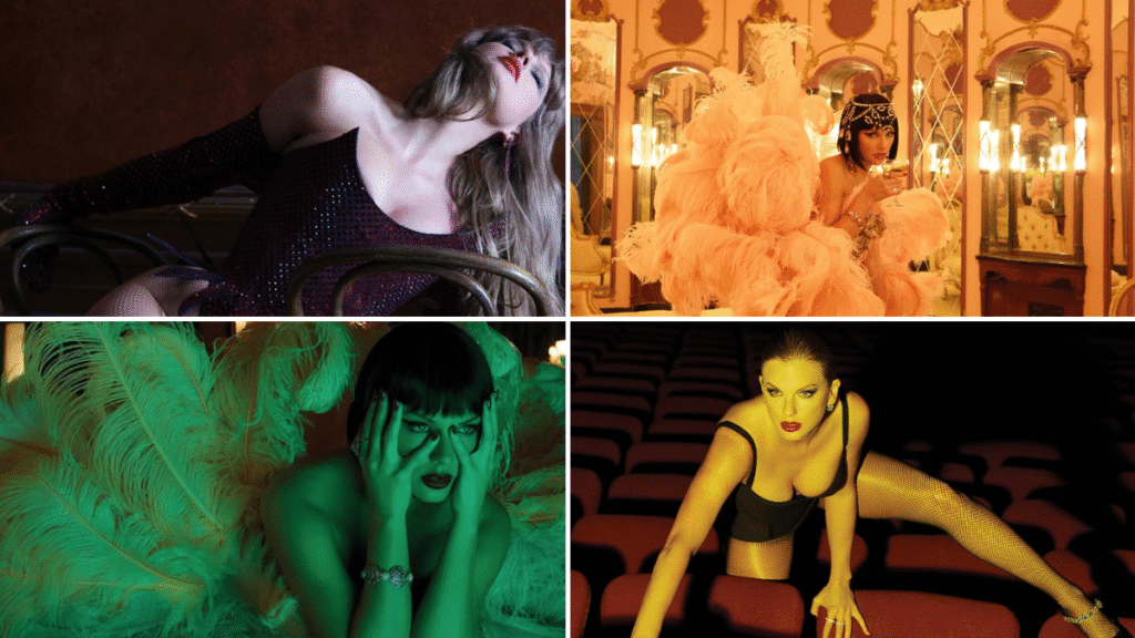 Various album covers for Taylor Swift's 'The Life of a Showgirl'